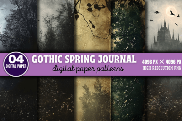 Download Gothic Spring Journal Digital Paper 5 - Journal Collection