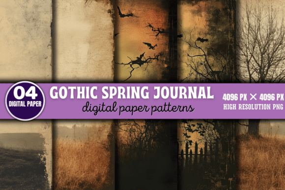 Download Gothic Spring Journal Digital Paper 4 - Journal Collection