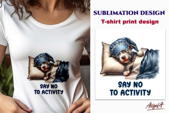 Download Sleeping Pit Bull / Funny T Shirt Print - T shirt print Collection