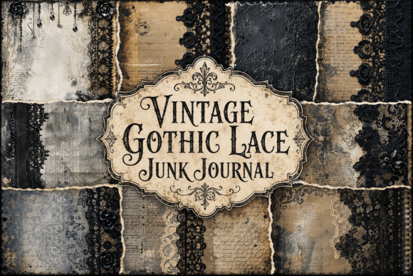 Download Vintage Gothic Lace Junk Journal - Journal Collection