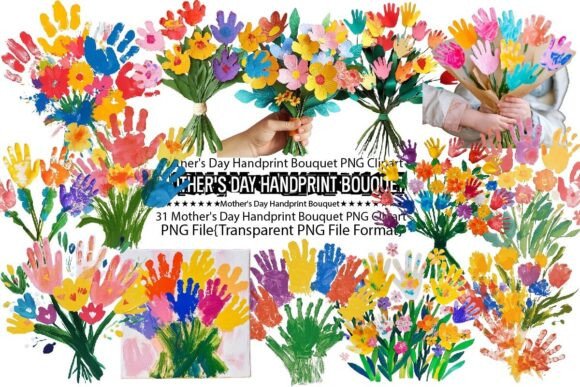 Download Mother's Day Handprint Bouquet - Premium Bundle