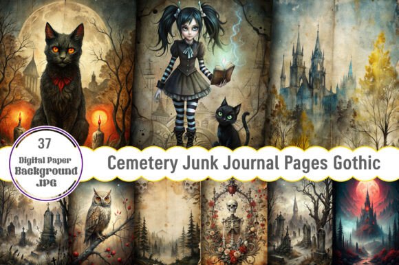 Download Cemetery Junk Journal Pages Gothic - Journal Collection
