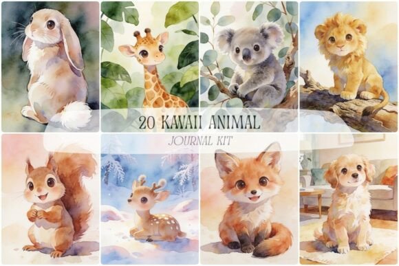Download Kawaii Animal Journal Kit, Wallpaper - Journal Collection