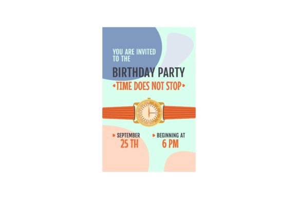 Download Creative Invitation with Watches Vector - Creative invitation Collection