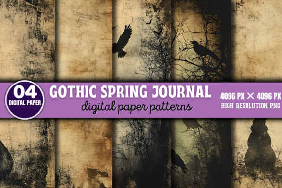 Download Gothic Spring Journal Digital Paper 6 - Journal Collection