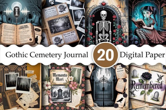 Download Cemetery Junk Journal Pages Gothic - Journal Collection