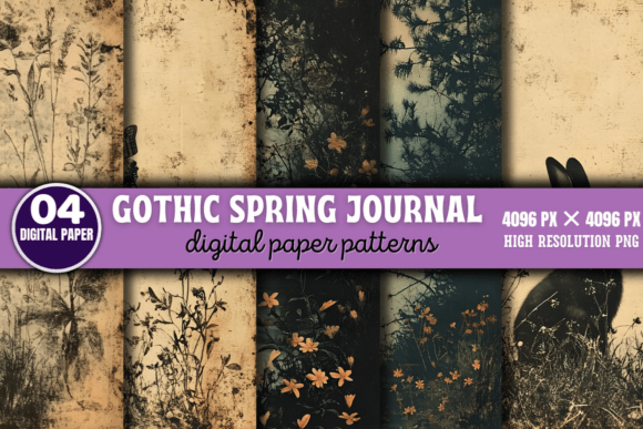 Download Gothic Spring Journal Digital Paper 2 - Journal Collection