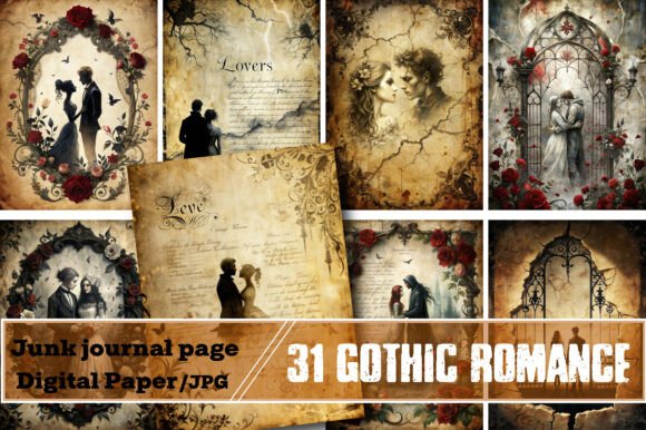 Download Gothic Romance Junk Journal Pages - Journal Collection
