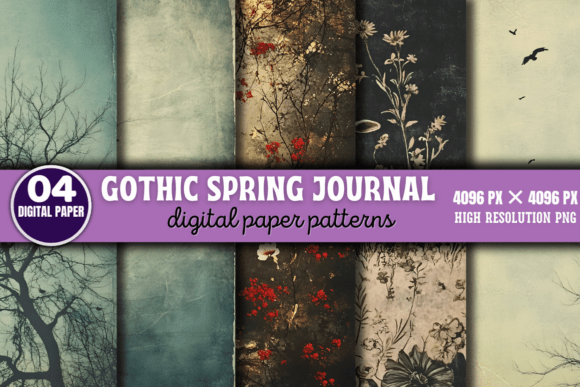 Download Gothic Spring Journal Digital Paper 3 - Journal Collection
