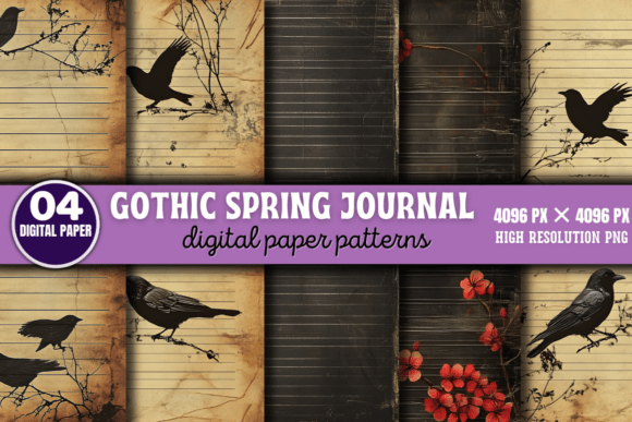Download Gothic Spring Journal Digital Paper 7 - Journal Collection